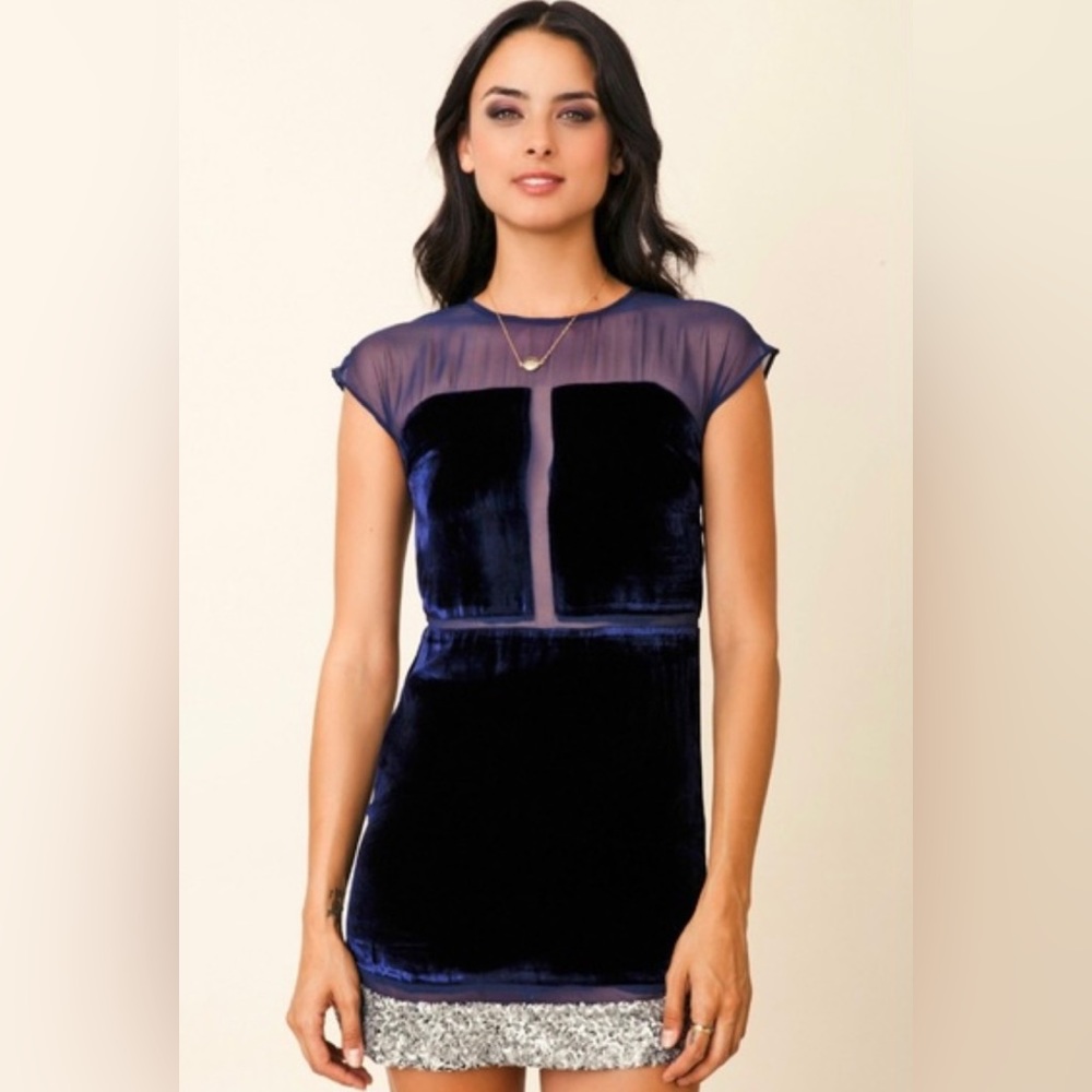 Funktional Blue Velvet Dress
